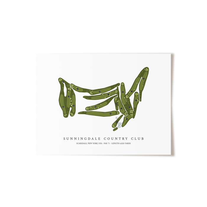 Sunningdale Country Club | Golf Course Map | Unframed