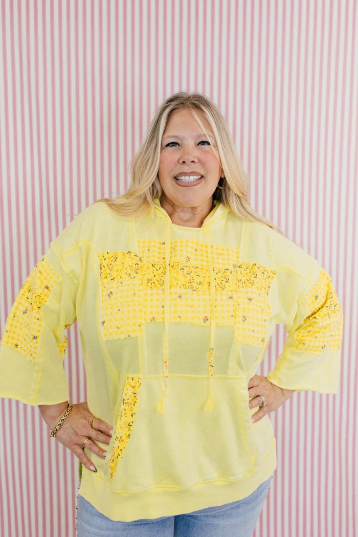 Sunshine Stitched Hoodie - Macoma Boutique130 Sweaters