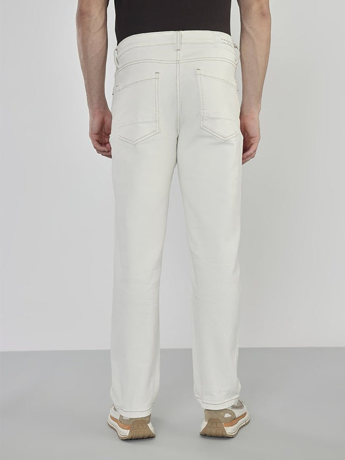 Surge White Stretch Cotton Denim