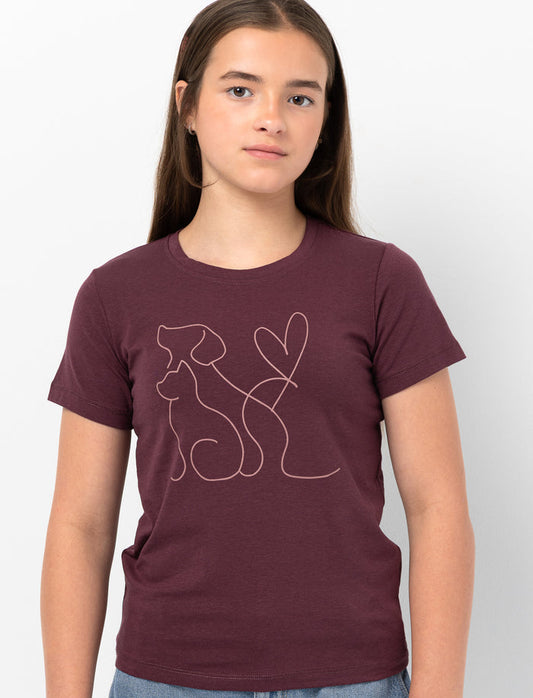 T-shirt à imprimé abstrait pour ado fille