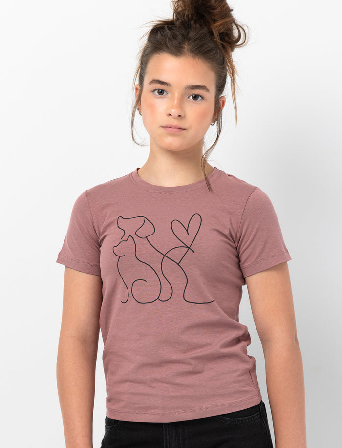 T-shirt à imprimé abstrait pour ado fille
