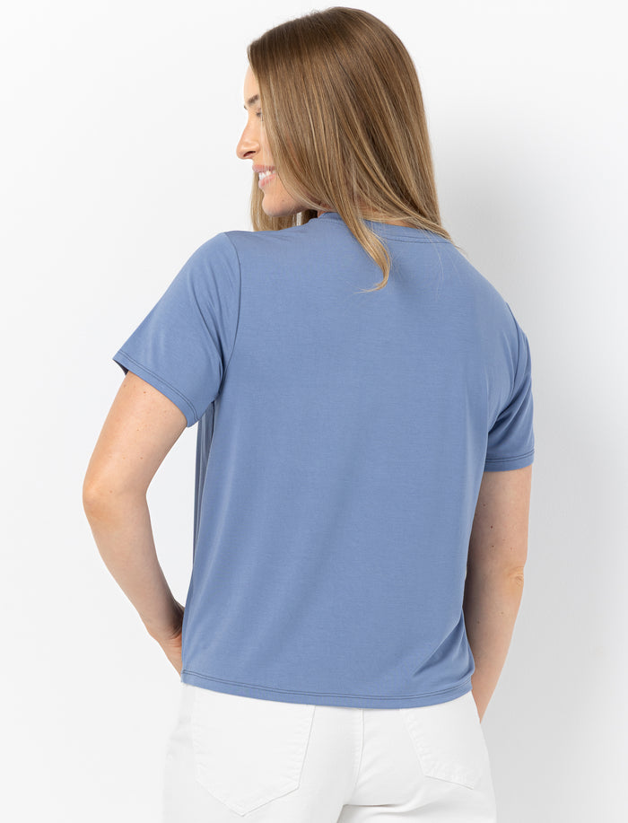 T-shirt à poche en modal pour femme