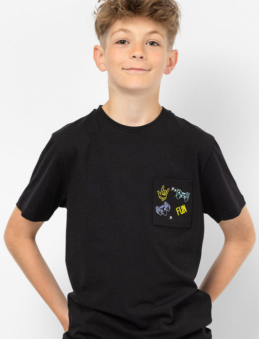 T-shirt à poche imprimée pour ado garçon
