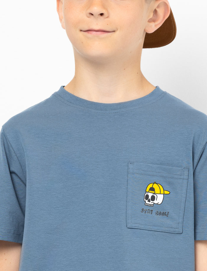 T-shirt à poche imprimée pour ado garçon