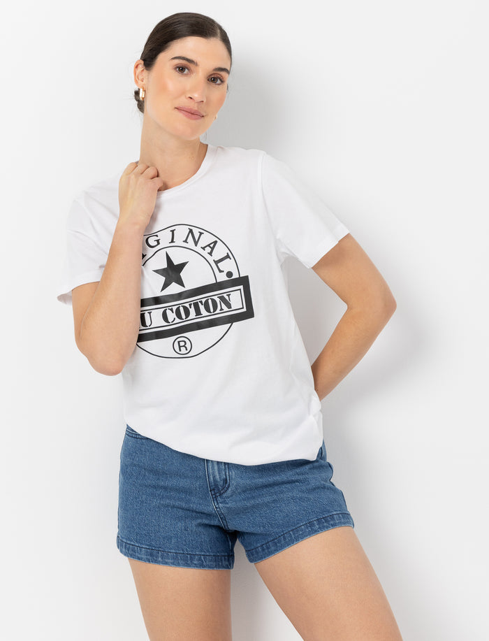 T-shirt ample imprimé pour femme