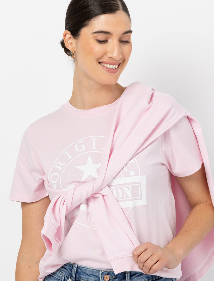 T-shirt ample imprimé pour femme