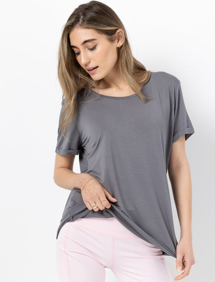 T-shirt de sport uni pour femme