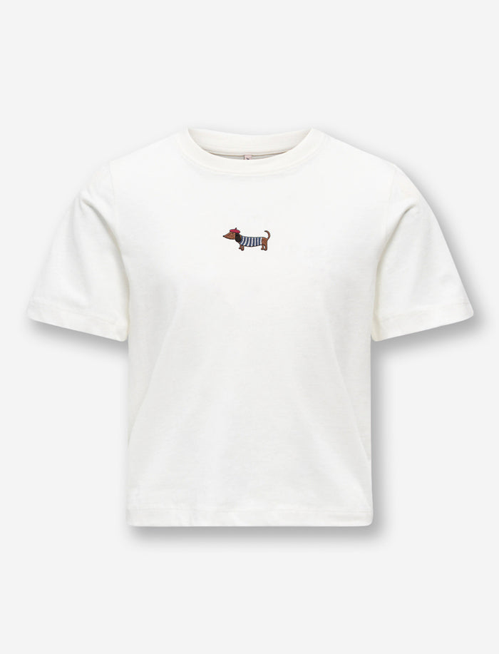 T-shirt en tricot brodé pour fille