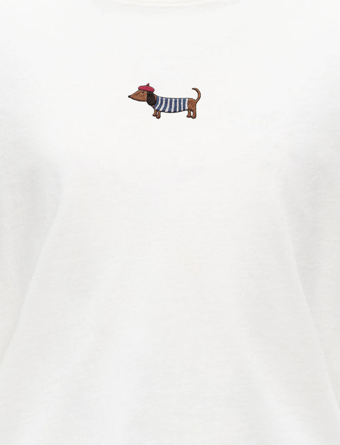 T-shirt en tricot brodé pour fille