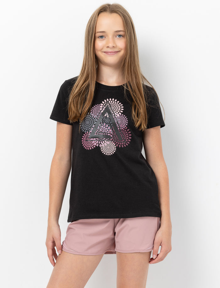 T-shirt en tricot imprimé à l’avant pour fille
