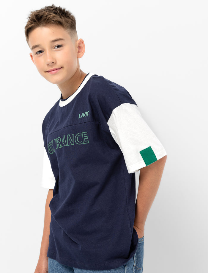 T-shirt en tricot imprimé à l’avant pour garçon