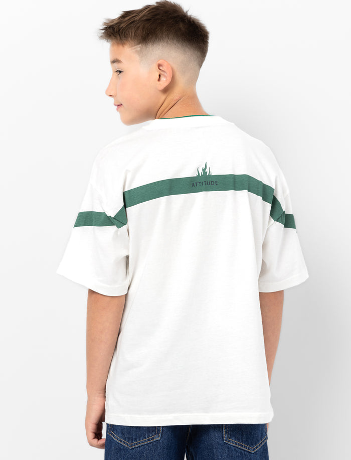 T-shirt en tricot imprimé à l’avant pour garçon