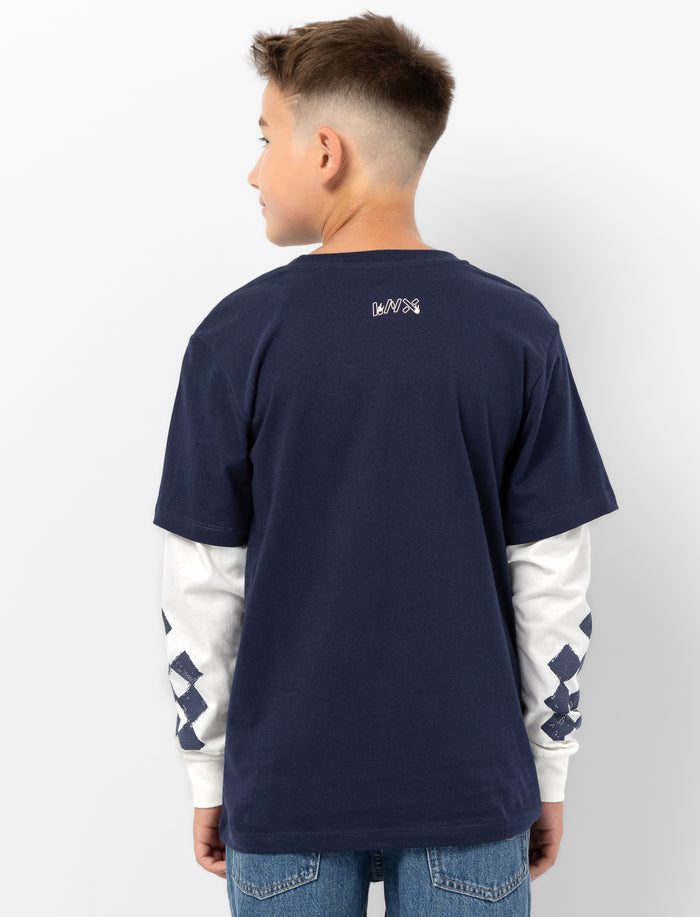 T-shirt en tricot imprimé à l’avant pour garçon