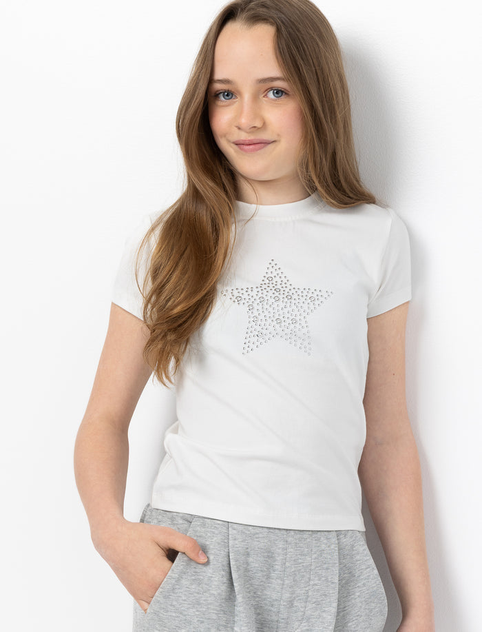 T-shirt en tricot imprimé pour fille