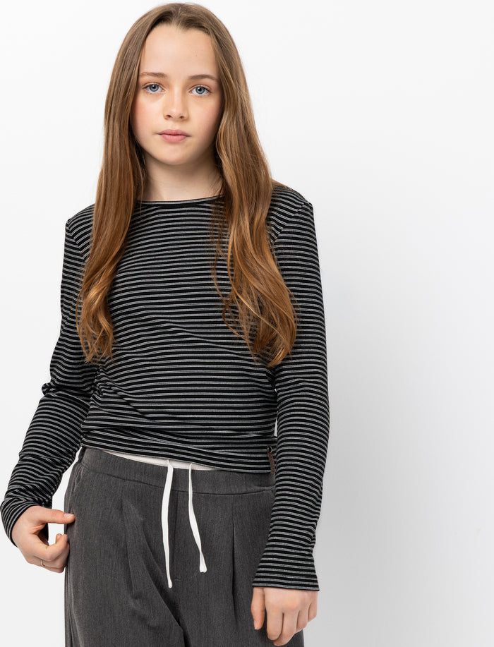 T-shirt en tricot rayé pour fille