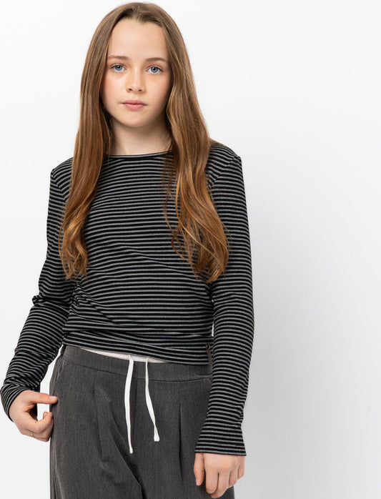 T-shirt en tricot rayé pour fille