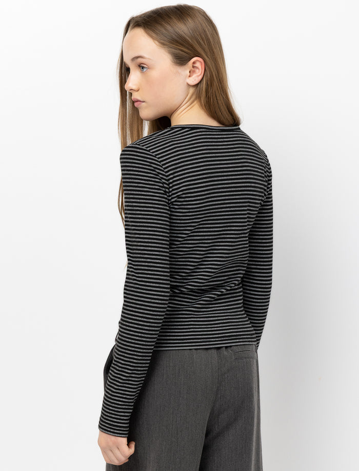 T-shirt en tricot rayé pour fille