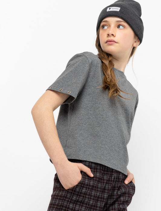 T-shirt en tricot uni pour fille