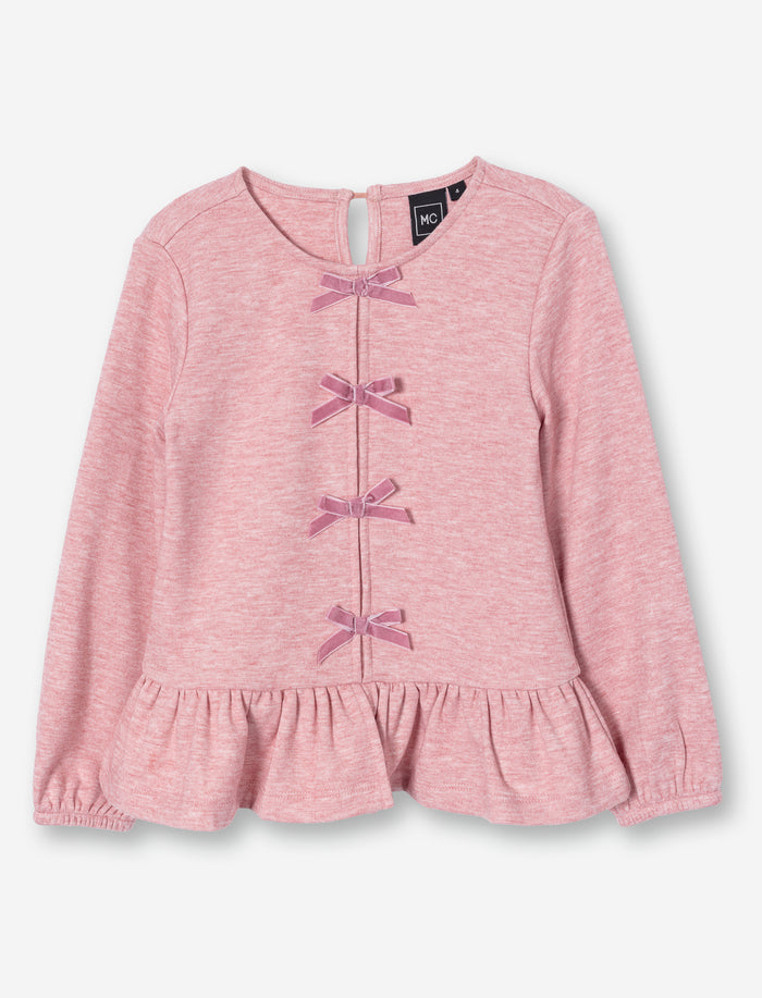 T-shirt en tricot uni pour fille