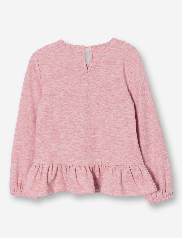 T-shirt en tricot uni pour fille