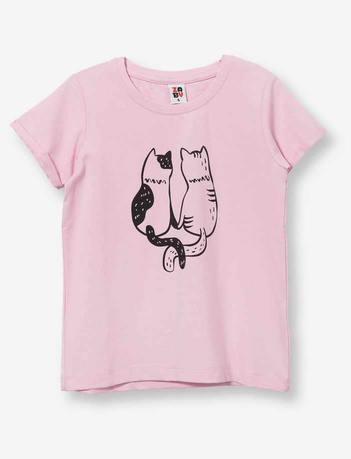 T-shirt imprimé à col rond