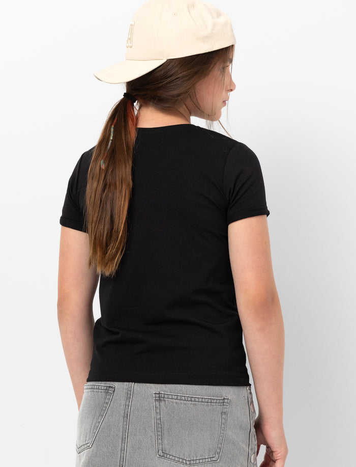 T-shirt imprimé à l’avant à manches courtes pour fille