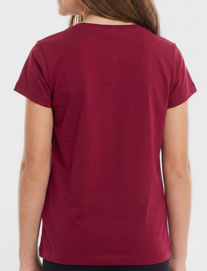 T-shirt imprimé à l’avant à manches courtes pour fille