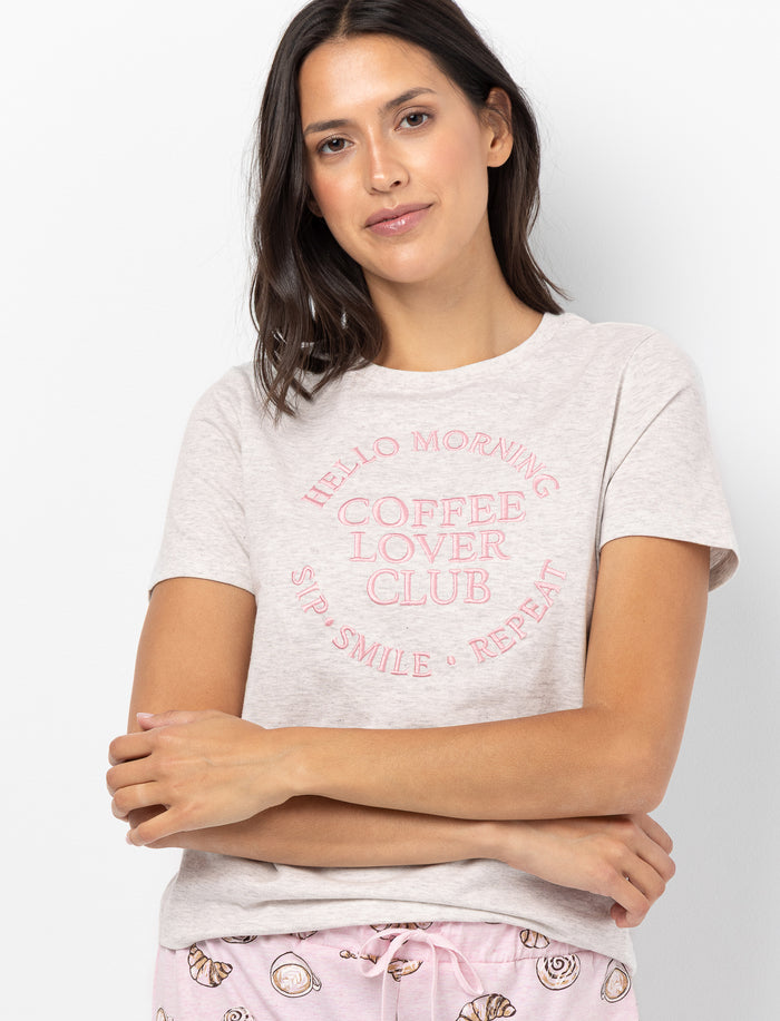 T-shirt imprimé à l’avant à manches courtes