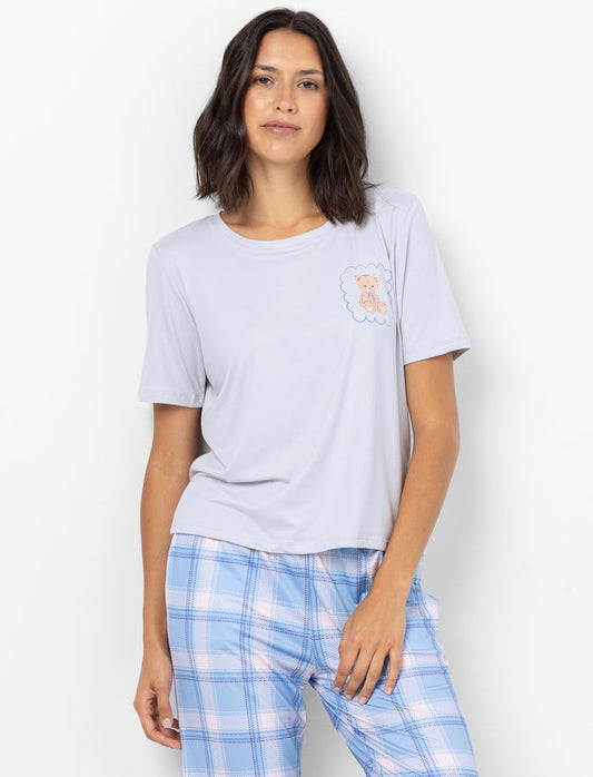 T-shirt imprimé à l’avant à manches courtes