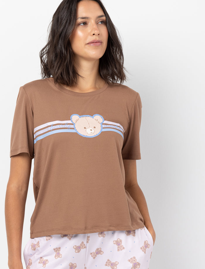 T-shirt imprimé à l’avant à manches courtes