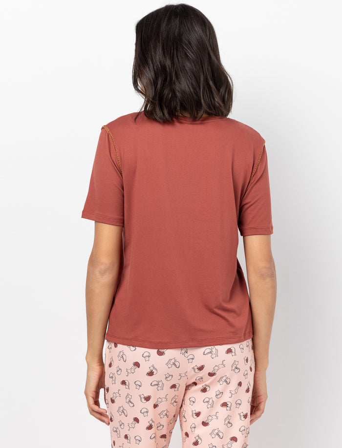 T-shirt imprimé à l’avant à manches courtes