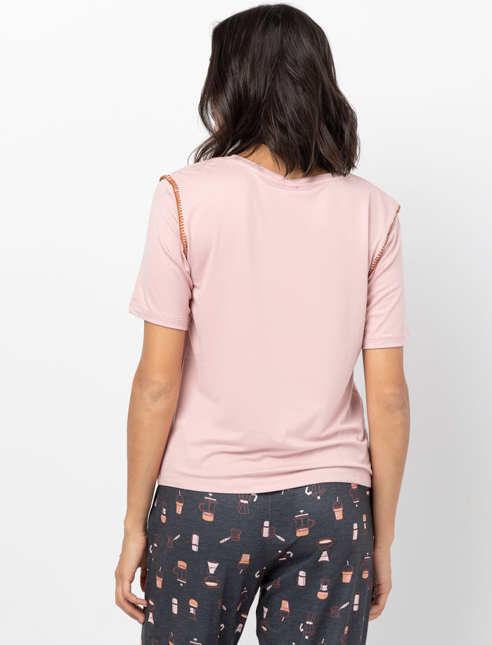 T-shirt imprimé à l’avant à manches courtes