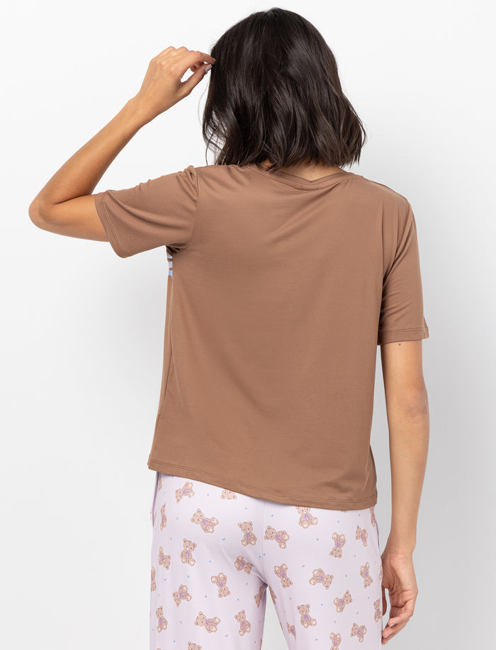T-shirt imprimé à l’avant à manches courtes