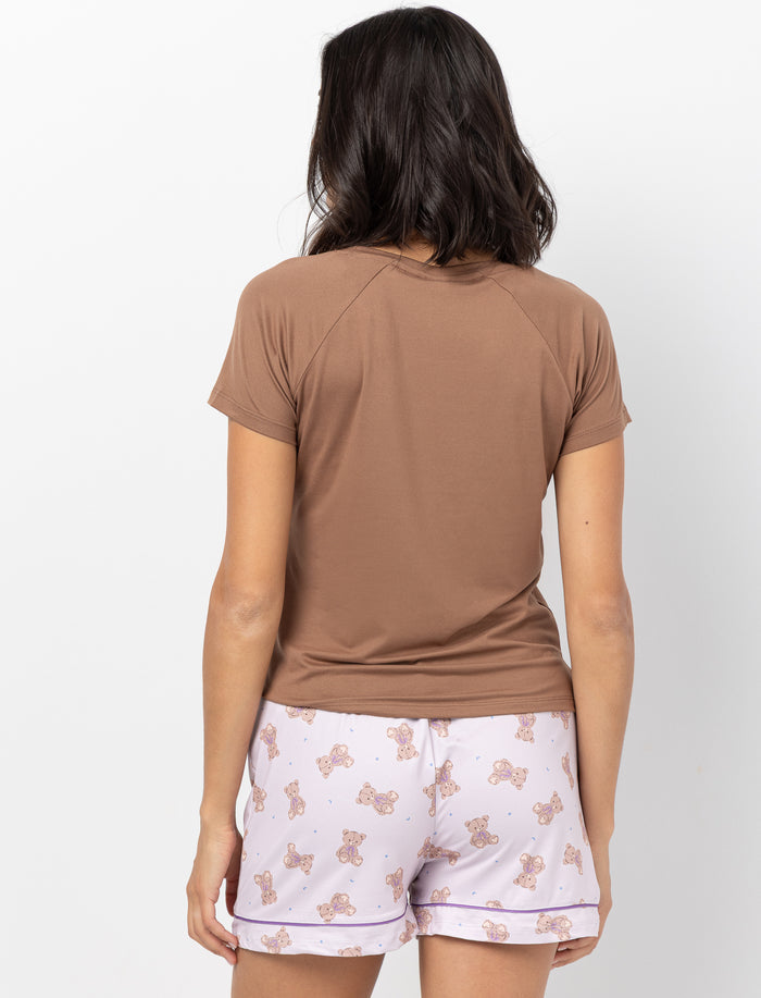 T-shirt imprimé à l’avant à manches courtes