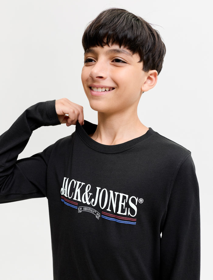 T-shirt imprimé à l’avant à manches longues pour garçon