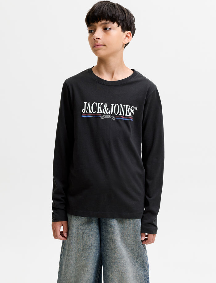 T-shirt imprimé à l’avant à manches longues pour garçon
