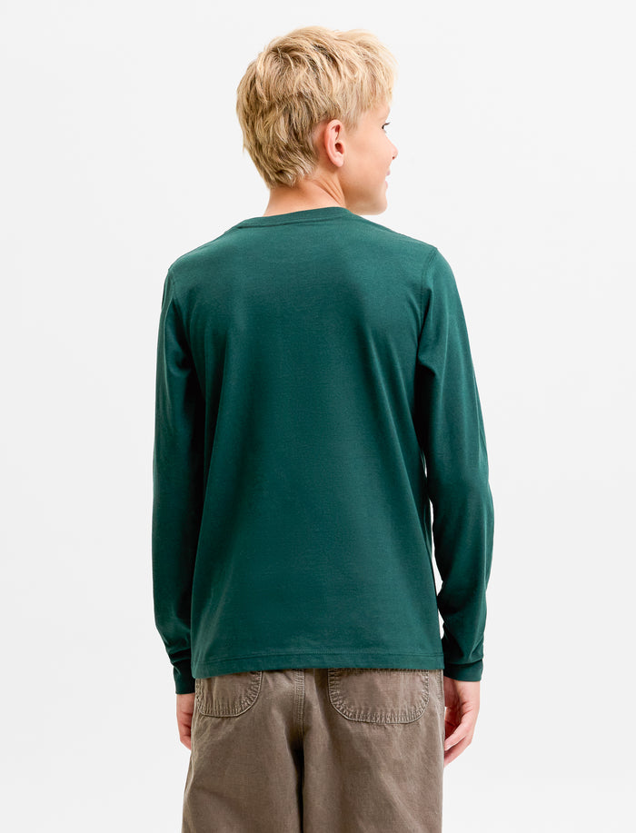 T-shirt imprimé à l’avant à manches longues pour garçon