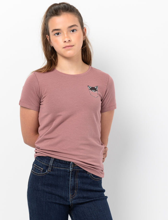 T-shirt imprimé à manches courtes pour ado fille