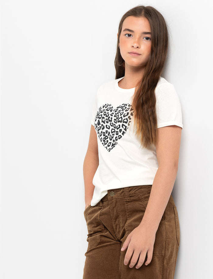 T-shirt imprimé à manches courtes pour fille