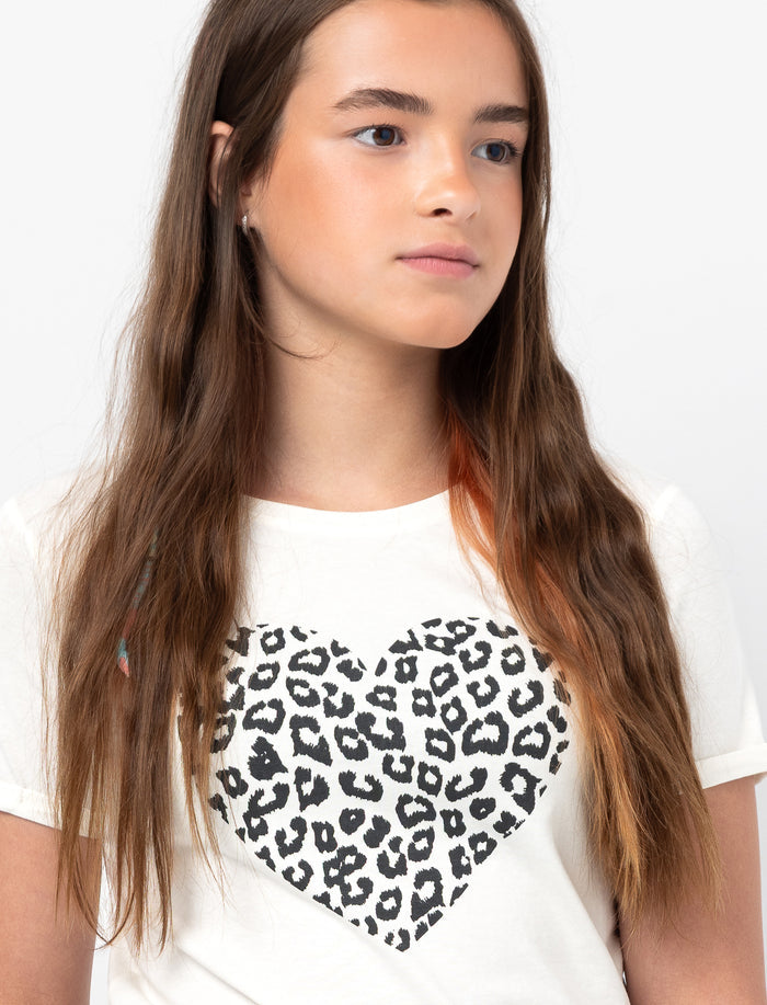 T-shirt imprimé à manches courtes pour fille