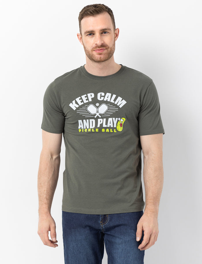 T-shirt imprimé à manches courtes pour hommes