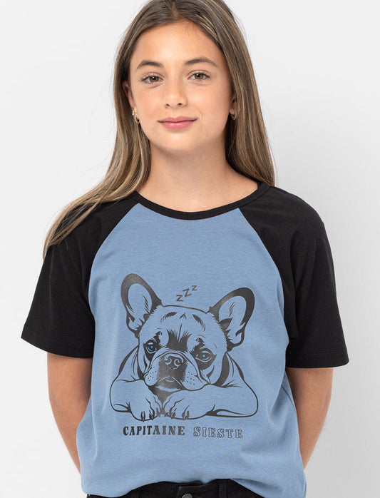 T-shirt imprimé à manches raglan pour ado fille