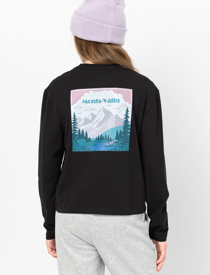 T-shirt imprimé au dos à manches longues pour ado fille