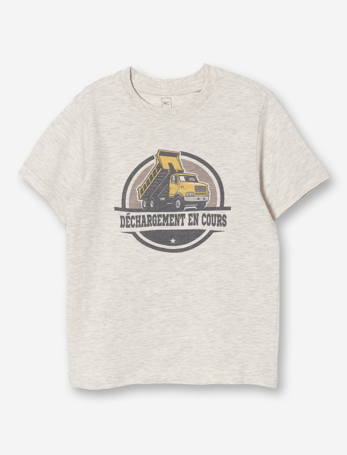 T-shirt imprimé camion pour petit garçon