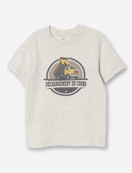 T-shirt imprimé camion pour petit garçon