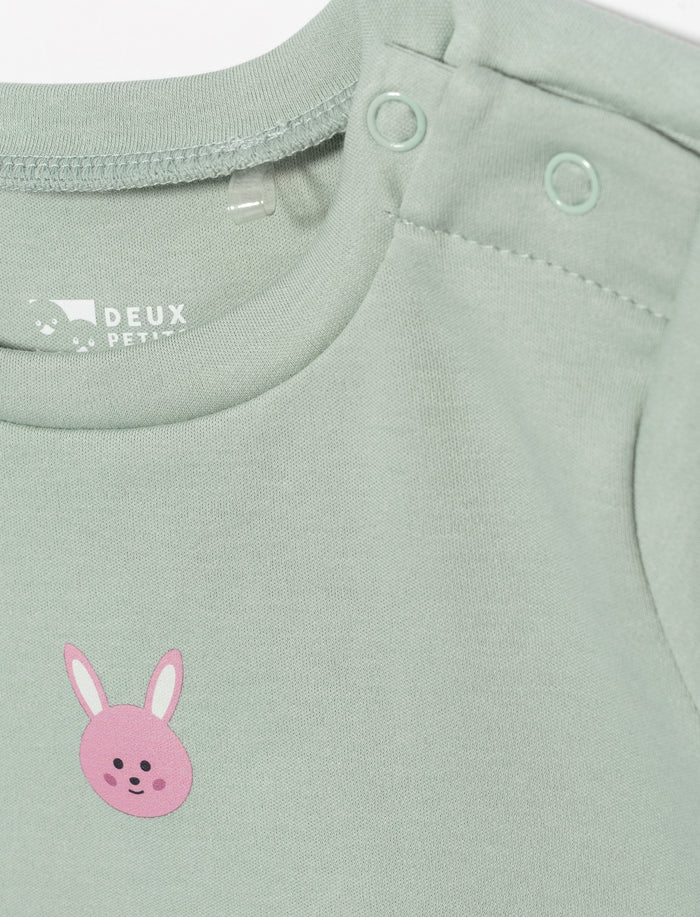 T-shirt imprimé en coton bio pour bébé fille
