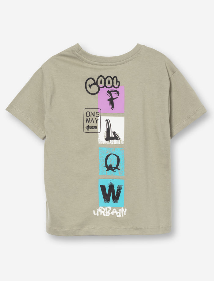 T-shirt imprimé en coton bio pour petit garçon