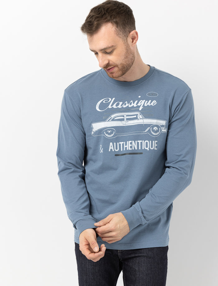 T-shirt imprimé voiture pour homme
