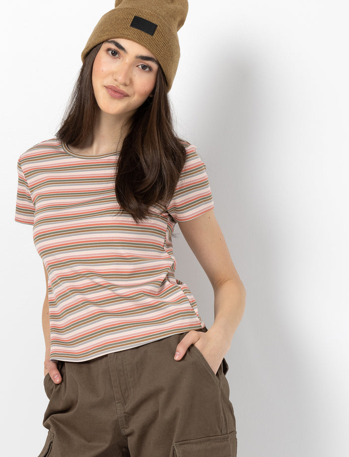 T-shirt rayé à manches courtes
