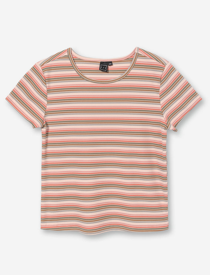 T-shirt rayé à manches courtes